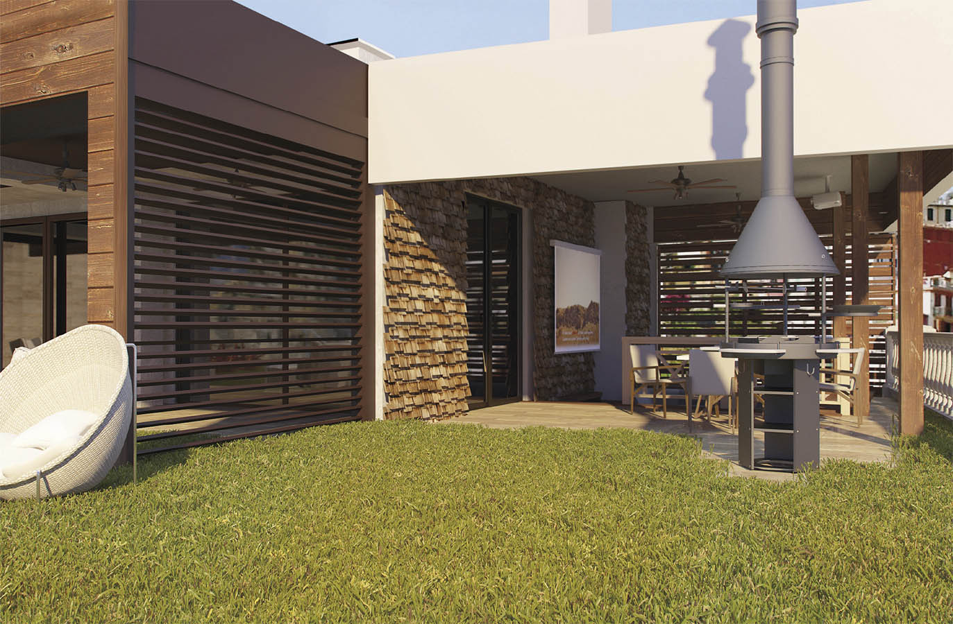 Villa Cala D'Ór El Campello luxury garden with terrace and barbacue, luxury house, new building,  marble swimming pool