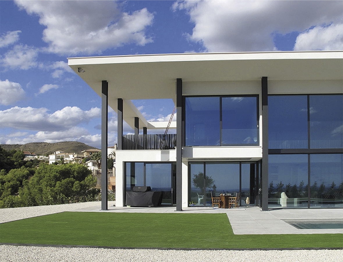 Villa Bella Mutxamiel facade modernist, new building Alicante Campello