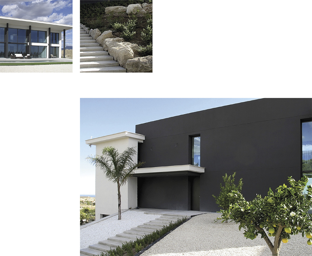 Villa Bella Mutxamiel facade modernist, new building Alicante Campello