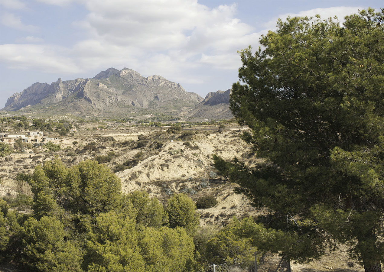 Villa Bussot Mountainous landscape from luxury house, new building, Alicante, Bussot